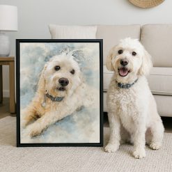 watercolor pet portrait